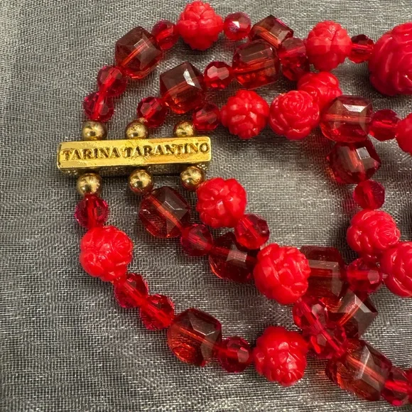 Tarina Tarantino Red Beaded bracelet - Picture 2 of 4